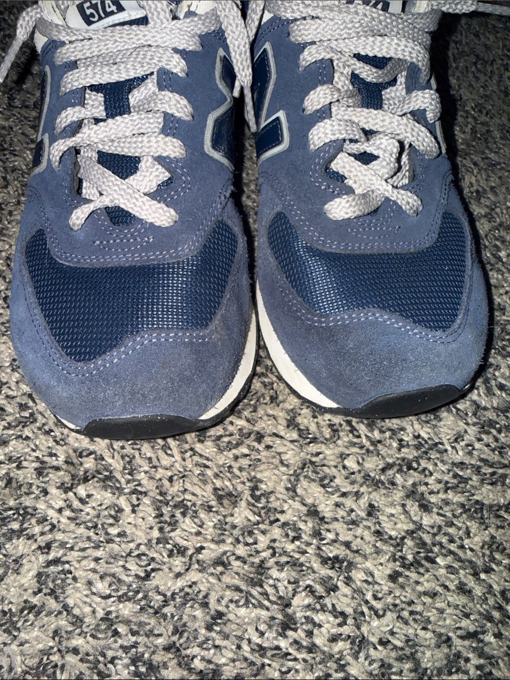 New Balance 574 Classic Men's Navy Lace-Up Sneakers - Picture 5 of 6